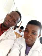 Serafina with a classmate in Lab