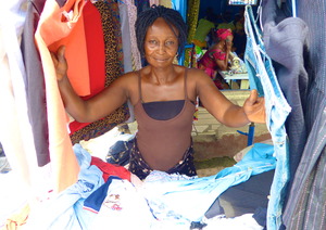 Felicia sells men's and women's clothing