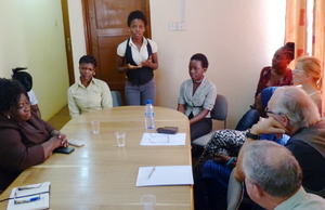 WT interns Stella, Regina & Mary address visitors