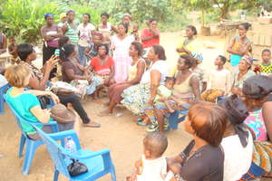 Meeting with new clients in their village