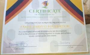 Certificate of membership FHF and MCLDU