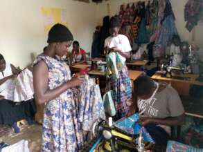 Trainees in their innovation room during practical