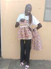 Trainee exhibiting her product