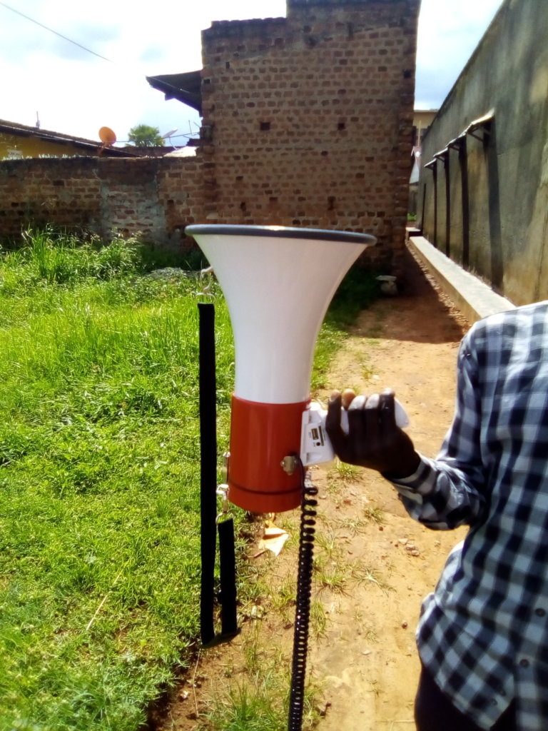 Megaphone against Covid 19