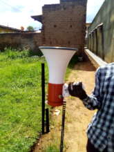 Megaphone against Covid 19