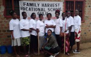 Trainees pose for photos after DIT exams