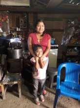 Esmeralda with her mom