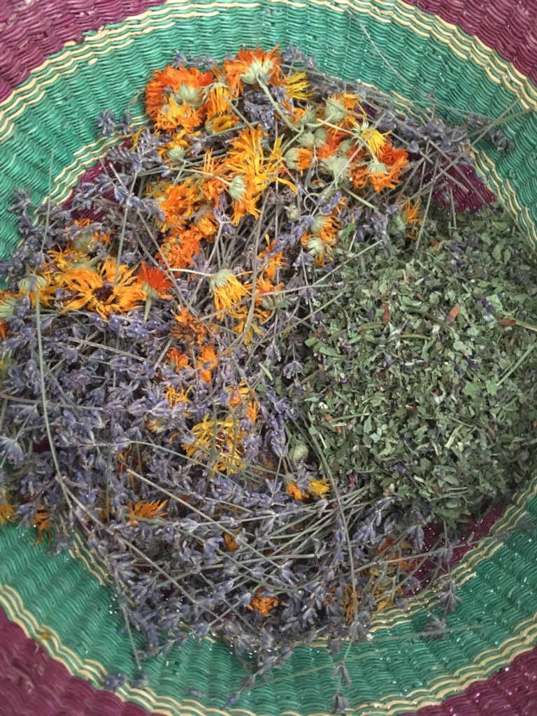 Dried herbs for sitz bath