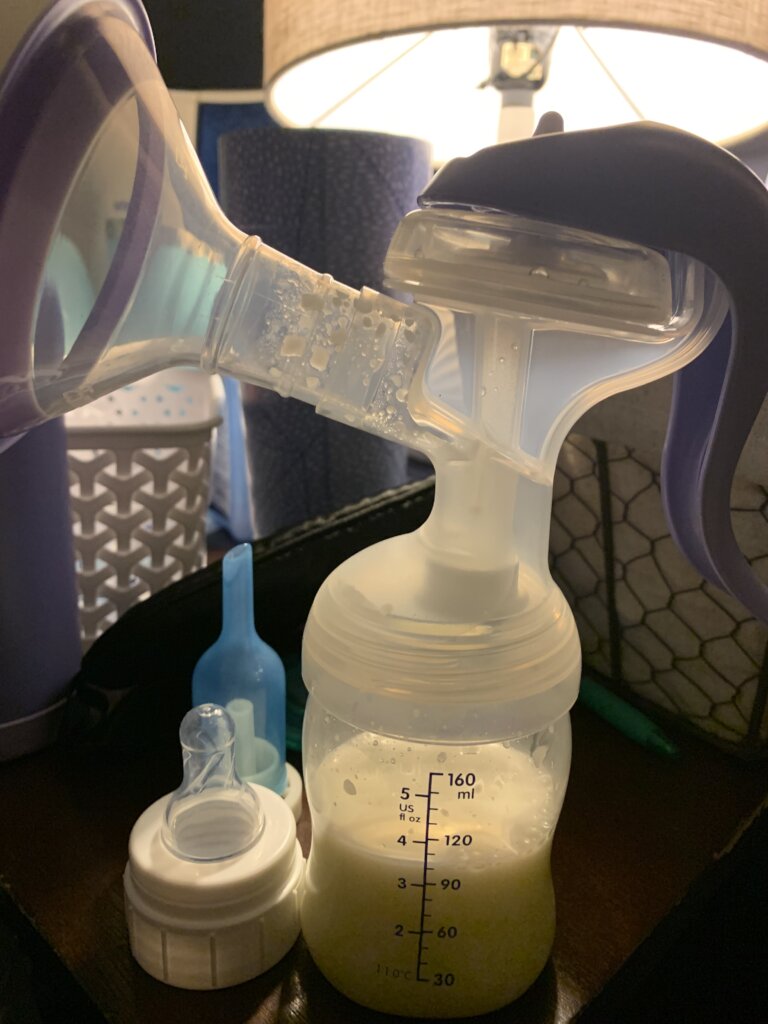 Lactation support visit means pumped milk for baby