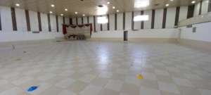 Our fitness classes take place in a wedding hall!