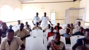 Orphans getting school supplies to go back,...