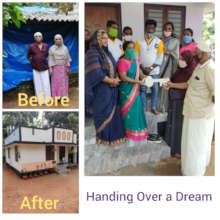 Handing over the new house....