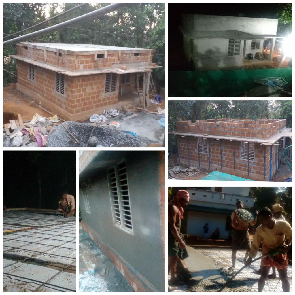 Subaitha's house construction in progress.....