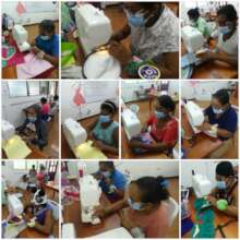 Sewing class for cancer patients