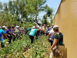Checking out the gardens at the ANF