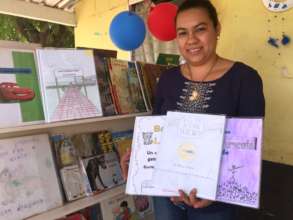 Delivering books made by Oak Creek, WI students