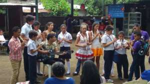 Special entertainment led by music teacher Wiston