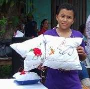 Proud students sharing their work