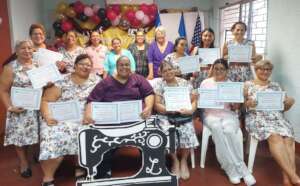 Happy Graduates from the Sewing Class