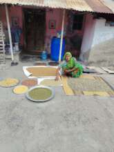 Bashira is displaying her value added products