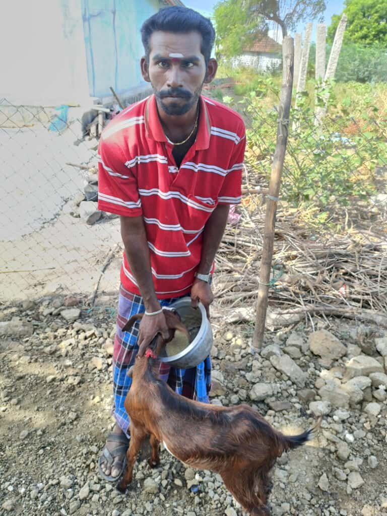 A PWD person purchased corn flour for cattle