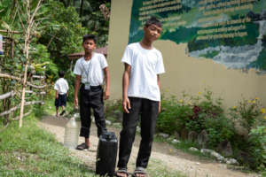 fresh water from the mountain spring