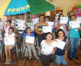 Girls with certificates for their participation