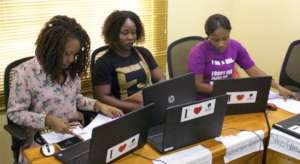 Students working on their Resumes