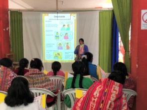 Sonia teaching about methods of communication