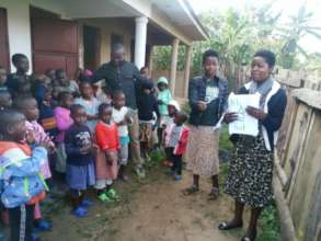 The courtyard: classes begin for the younger ones