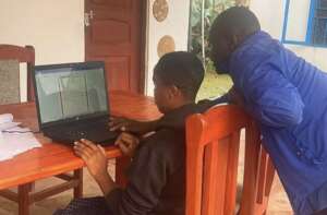 Linata and Gad at Computer Class