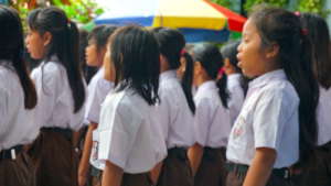 Bina Pusaka children singing national anthem 2