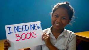 Katrin needs new books for her school