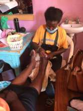 Last student beauty practical lesson - pedicures!