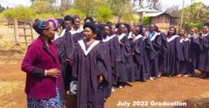 Dr K leading the 35 graduates!