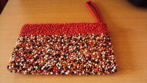 Beaded purse made by the Teenage mums