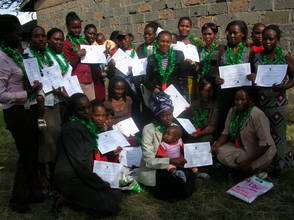 Teenage mums graduants from micro finance training