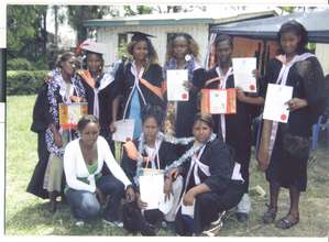Some Hairdressing girls who graduated 2011