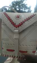 small leather handbag