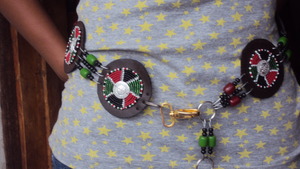 leather beaded belt by teen mums