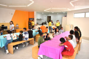 Enjoying the Dining Area at the New Mayama Center