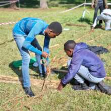Learning to lash ropes to make gadgets for camp