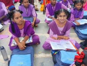 Girl students in India