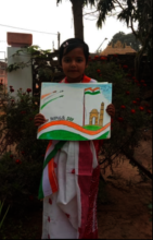 Students participating in Republic Day celebration