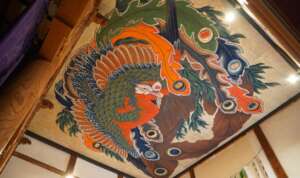 Hokusai's magnificent drawing at Ganshoin temple