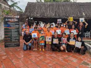 our girls join the painting activity in MD