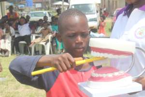 Oral hygiene talk and demonstration