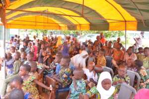 Massive turn out of children from the communities