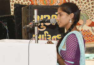 KRV Graduate Sangita makes a speech