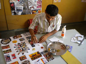 Nitesh working on theme board